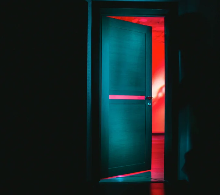 A door ominously ajar.