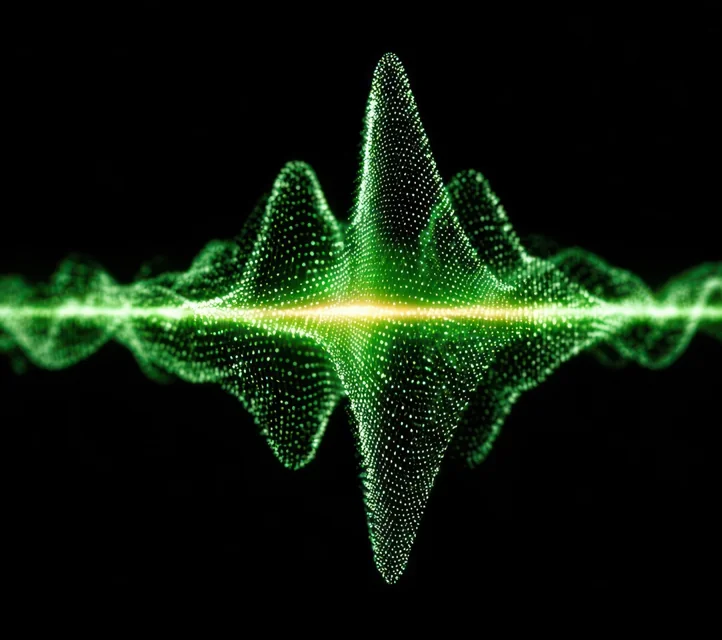 A graphical representation of a sound wave.