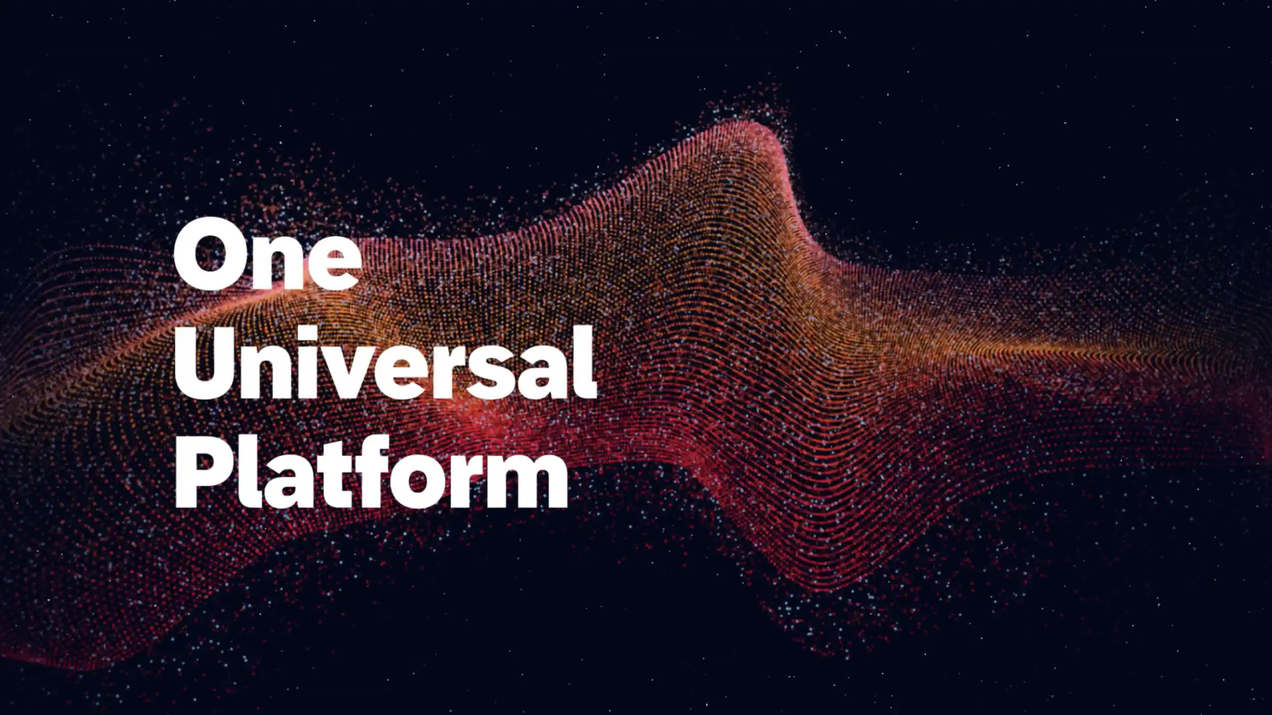 title screen for video with words One Universal Platform